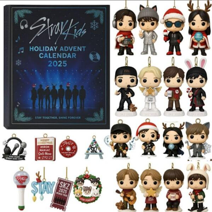 Stray Kids julekalender Julegave i form av et 2D-akrylanheng Den ultimate julegaven for Stray Kids-fans