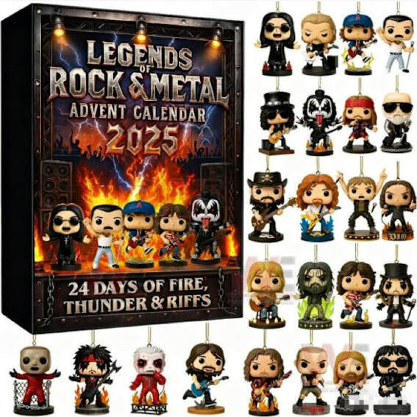 LEGENDS ROCK METAL Adventskalender Jul 2D Akryl Hengende Ornament Gave Den ultimate julegaven for LEGENDS ROCK METAL-fans