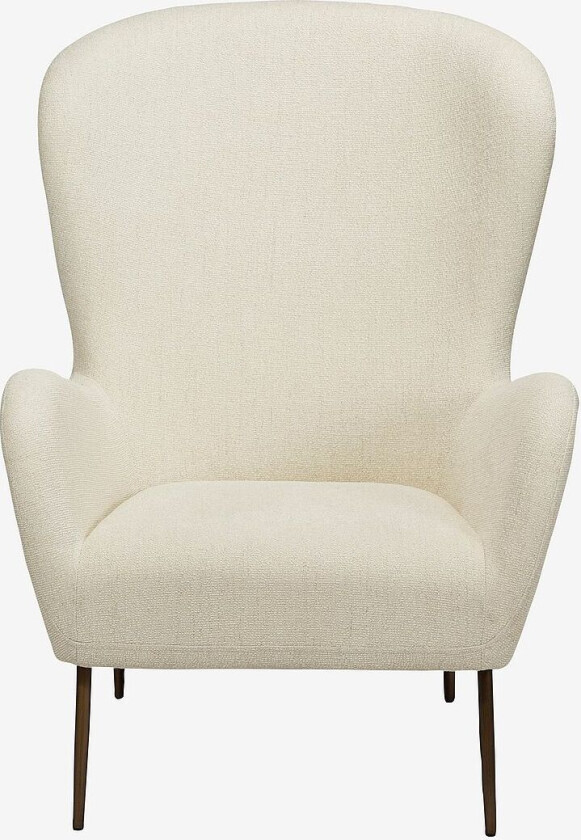 Glam lenestol, høy rygg, Hvit