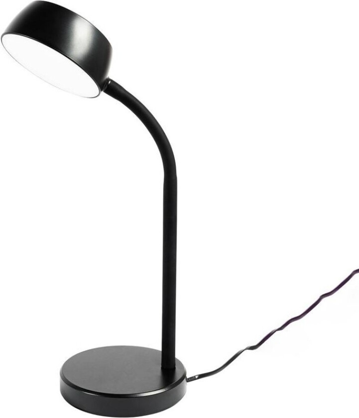 Tijan LED-bordlampe, svart, fleksibel arm