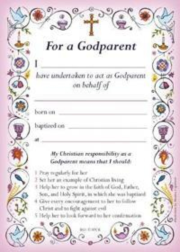 Godparent Card