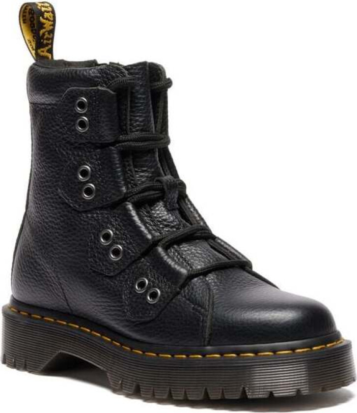 Biker Boots - 1460 BEX LTT 4 Tie Boots - Black Milled Nappa - EU36 til EU39 - Damer - svart