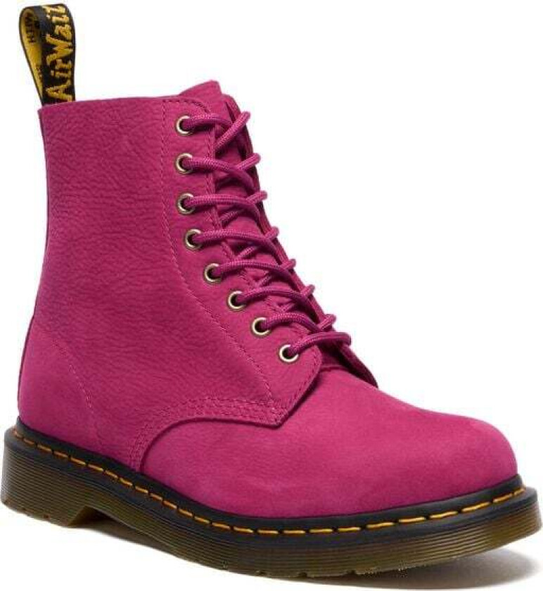Biker Boots - 1460 8 Snørehull Boots - Fuchsia Pink Milled Nubuckk MB - EU36 til EU40 - Damer - rosa