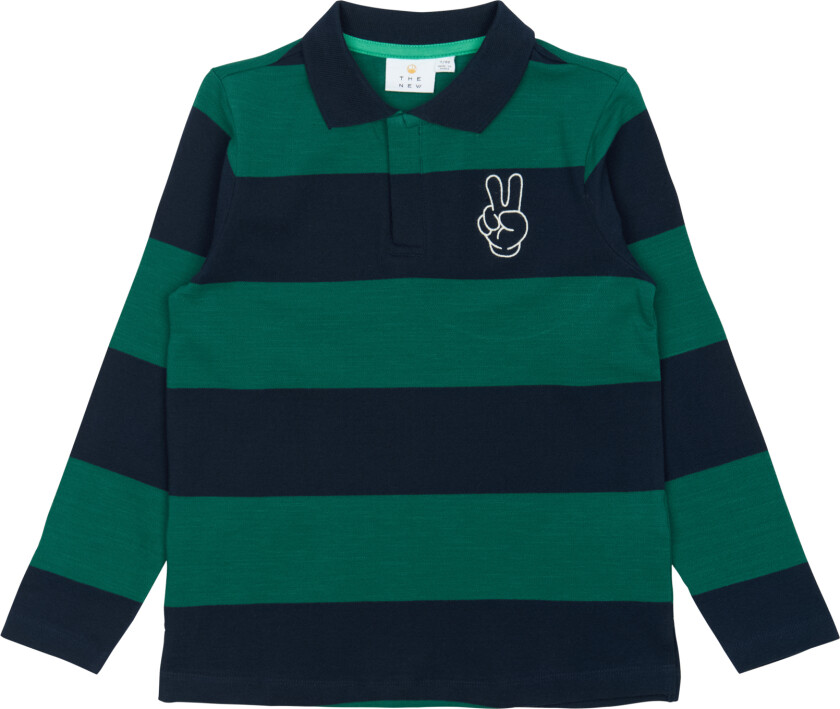 GOTS Pino Langermet Piképolo Med Lange Ermer Navy Blazer Striped Navy Blazer Striped 5-6 Y Marineblå 5-6 år mann