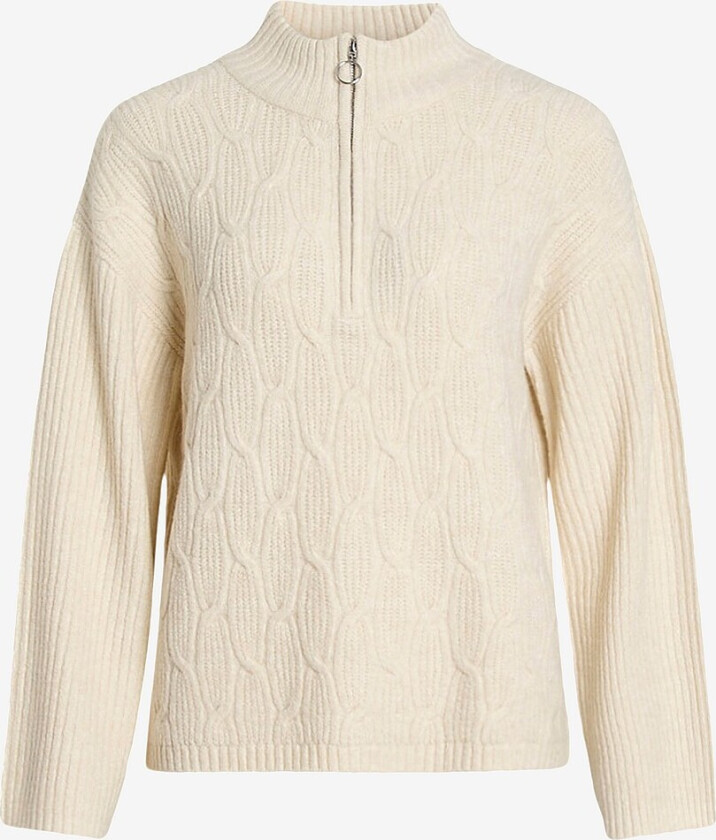 Pullover viLassia L/S High Neck Zipper Top - Grå