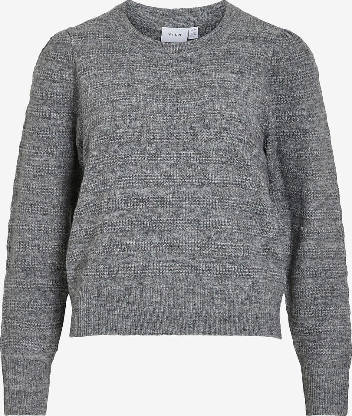 Pullover viJayla O-neck L/S Knit Top - Grå