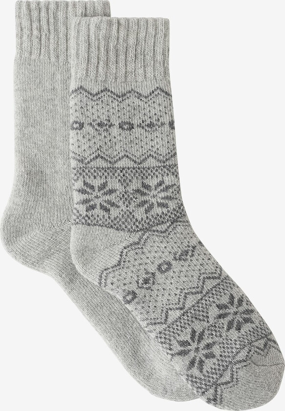 Sokker i ullmiks 2-pakning - Grå