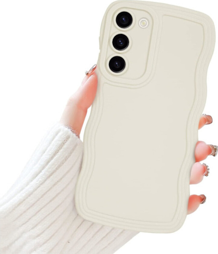 Samsung Galaxy S23 Plus telefondeksel for jenter kvinner, Søt krøllete bølgeform ramme Flytende silikon Fleksibel myk støtsikker kamerabeskyttelse støtfangerdeksel