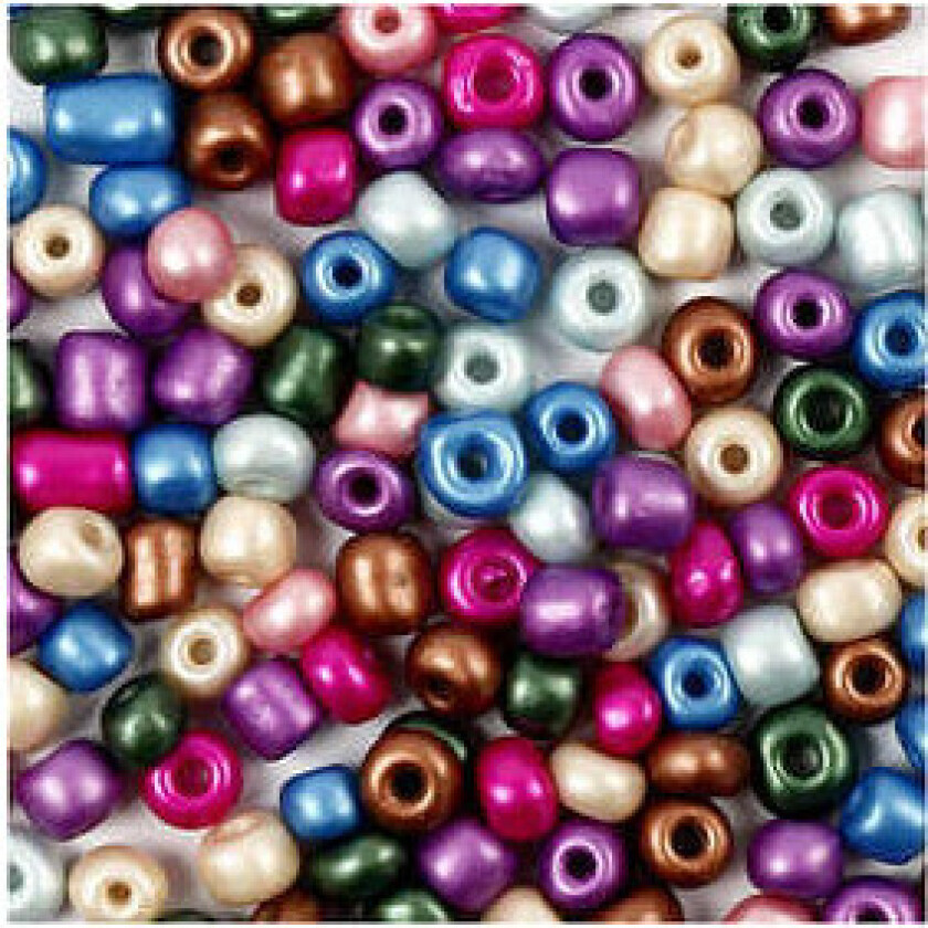 Rocai-mix, str. 4/0, dia. 5 mm, 720 g, metallic farger