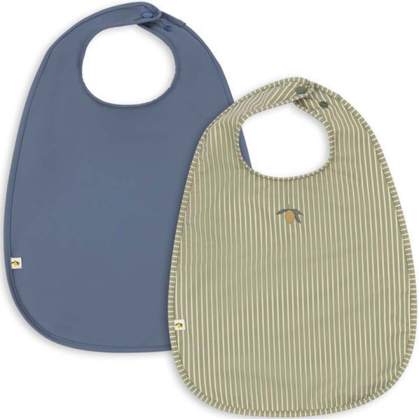 Bilde av 2-pack smekke i PU til baby, Tea Stripe/Flint Stone