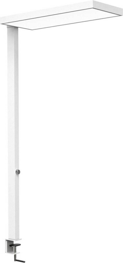 LED-klemmelampe MAULjura, hvit, aluminium, dimbar, 100 cm