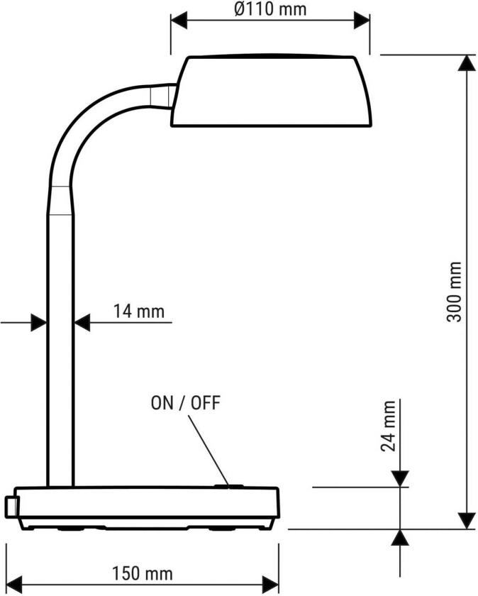 LED-bordlampe MAULabby, rød, plast, høyde 30 cm