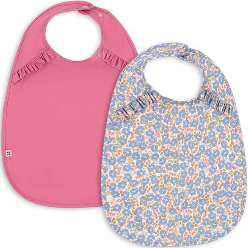 Bilde av Frill 2-pack smekker i PU til baby, Fleur Rosier