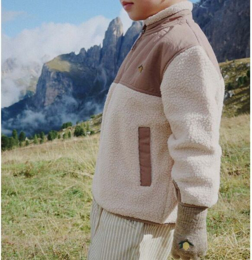 Flynn fleecejakke til barn, Oxford Tan