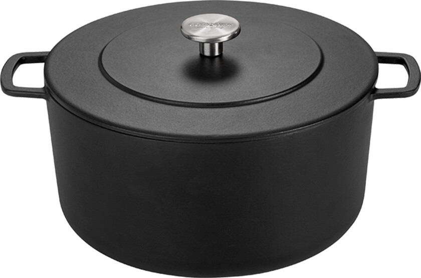 Støpejernsgryte 32 cm / 12 liter, svart