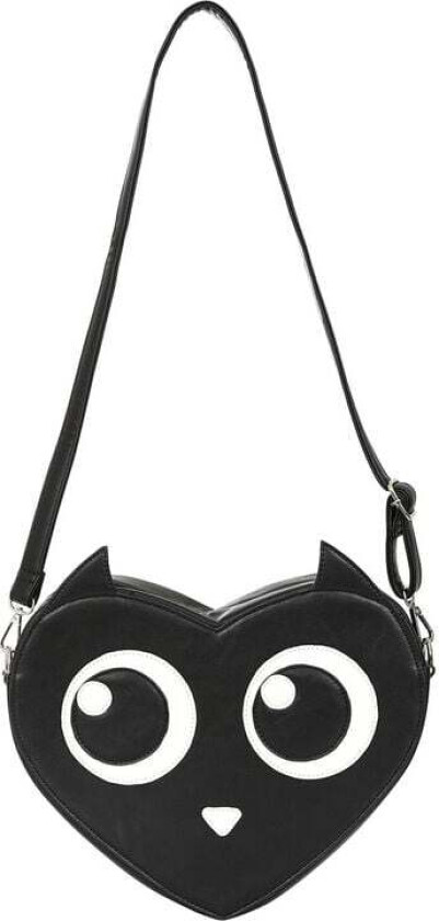 Goth Håndveske - Nocturnal Feline Convertible - Damer - svart-hvit