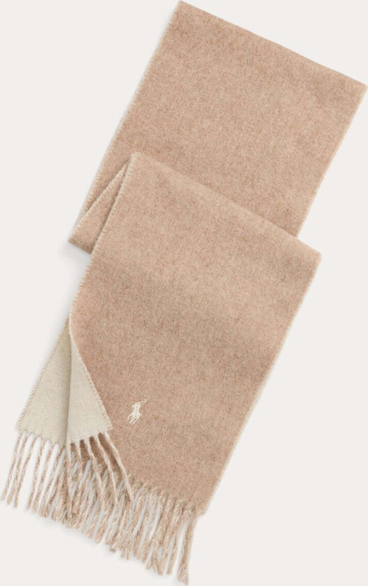 REVERSIBLE WOOL SCARF Brun