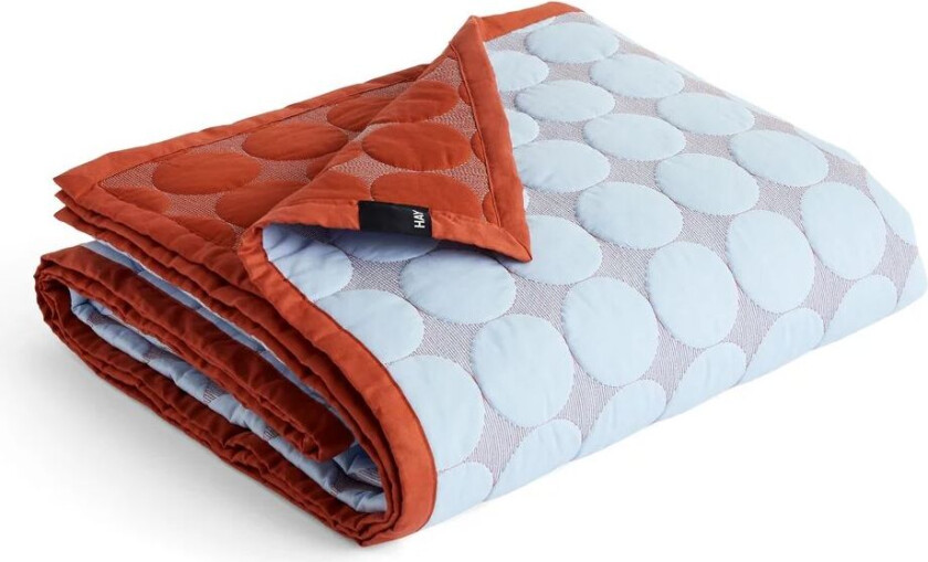 Mega Dot sengeteppe 260x260 cm Light blue