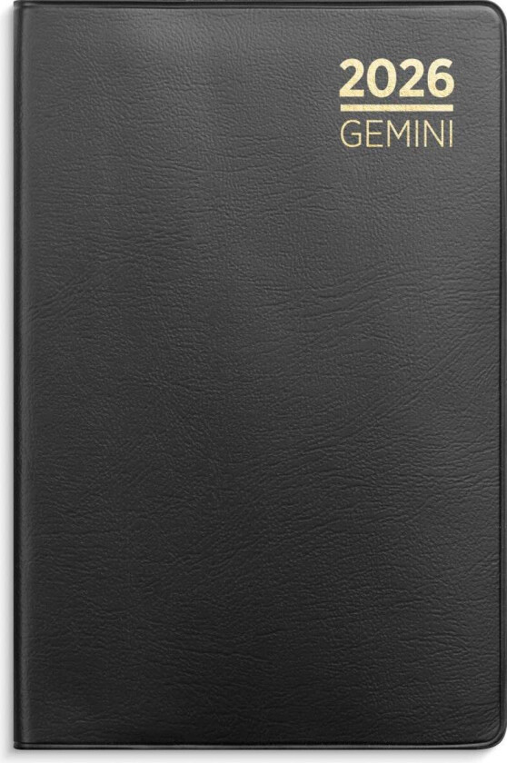 Lommekal Grieg Gemini 2026 plast sort