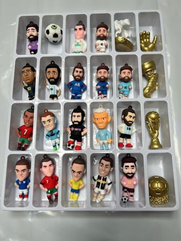 VM-Adventskalender 2024 VM-Adventskalender Jul Blind Box Messi, Salah, Mbappe, Cristiano Ronaldo, osv