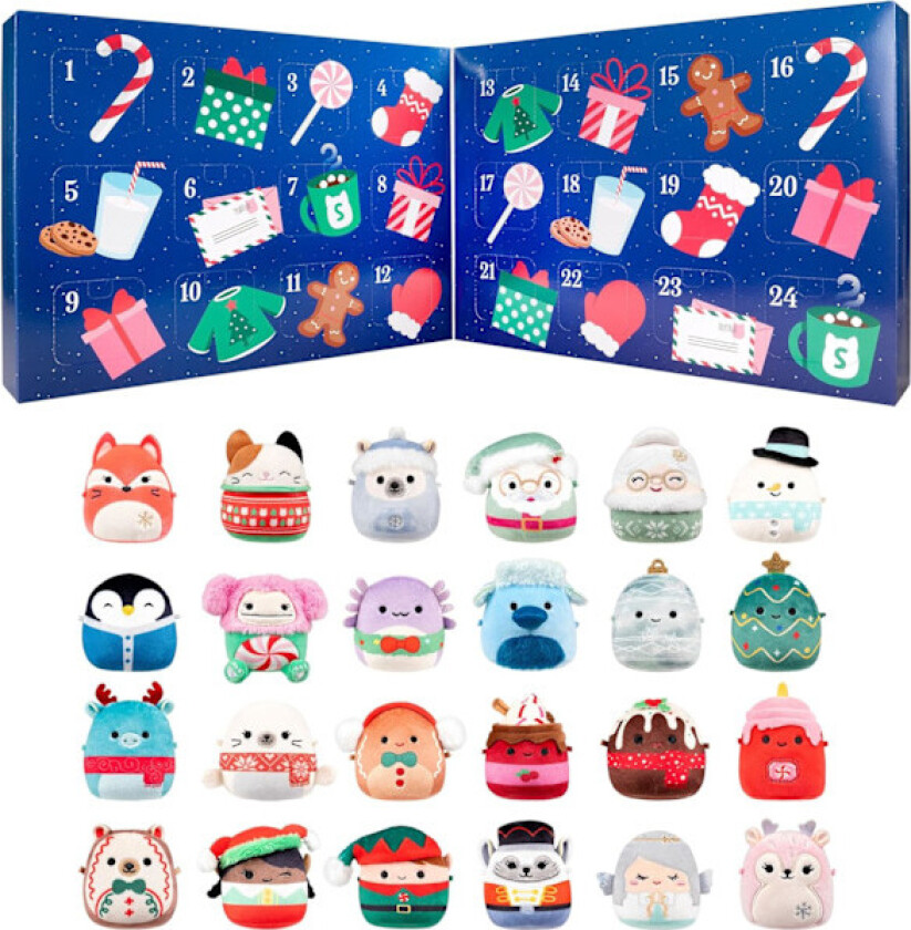 Micromallows Squishmallows 24-dagers adventskalender med kosedyr-FD
