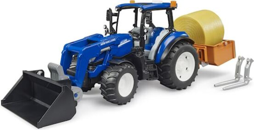 New Holland T5 Traktor med høyball Bruder