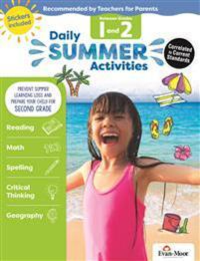 Daily Summer Activities: Between 1st Grade and 2nd Grade, Grade 1 - 2 Workbook