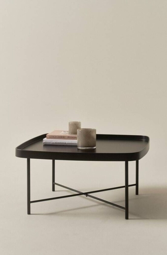 TACOMA sofabord 80x80 cm Svart matt svart