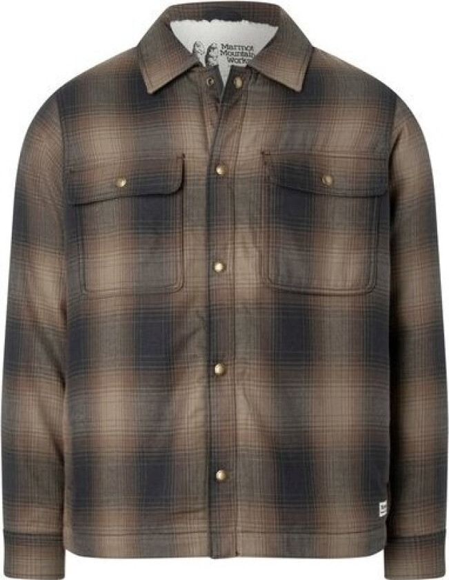 Men's Ridgefield Sherpa Flannel Shirt Jacket Black