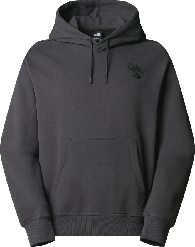 Unisex Powder Days Relaxed Graphic Hoodie Asphalt Grey