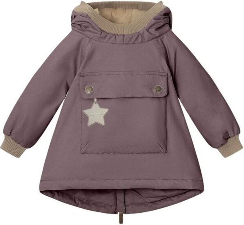 Mini A Ture Wen vinterjakke til baby, Peppercorn Plum