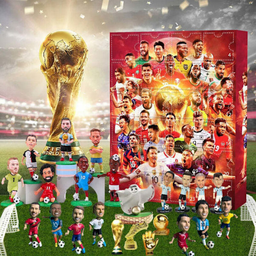 QU-VM-kalender 2025 Jul Overraskelsesboks Messi, Cairo, Mbappe, etc. V