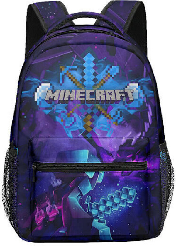 Kompatibel Minecraft Ryggsekk For Gutter | Svart Skolesekk For Barn | Grønn Creeper Zombie Skjelett Enderman & Huleedderkopp{ee} Q!