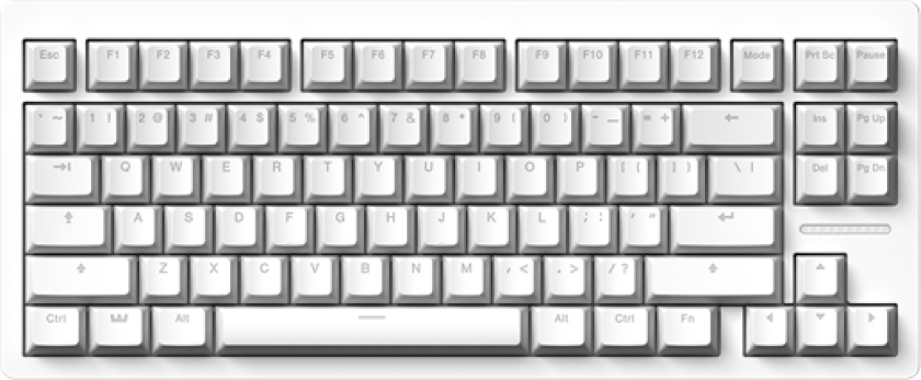 80HE - US-ANSI - Linear60 - ARM - Zinc Alloy White - Gamingtastatur - Uten numpad - US Internasjonal - Hvit