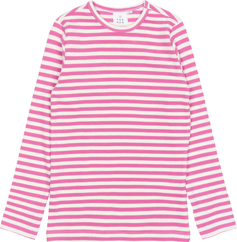 GOTS Moore Langermet T-skjorte Ibis Rose Striped Ibis Rose Striped 7-8 Y Rosa 7-8 år unisex