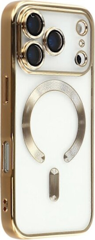 iPhone 17 Pro Deksel Kompatibelt med MagSafe Full Kamerabeskyttelse TPU Telefondeksel - Gull