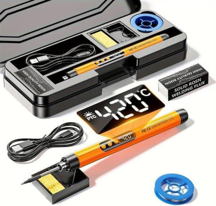 Bilde av Loddebolt – Bærbar USB-oppladbar digital penn med 3 temperaturinnstillinger