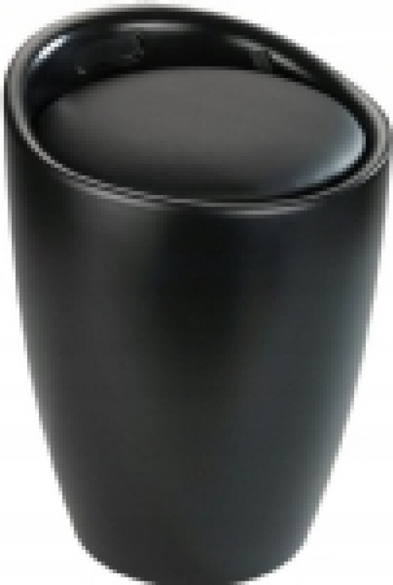 skittentøyskurv Skittentøyskurv med sete CANDY, matt svart, 2in1, WENKO