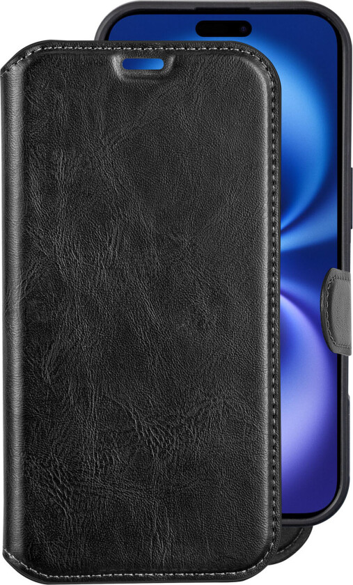 2-i-1 Slim Wallet Cover til iPhone 17 - Svart