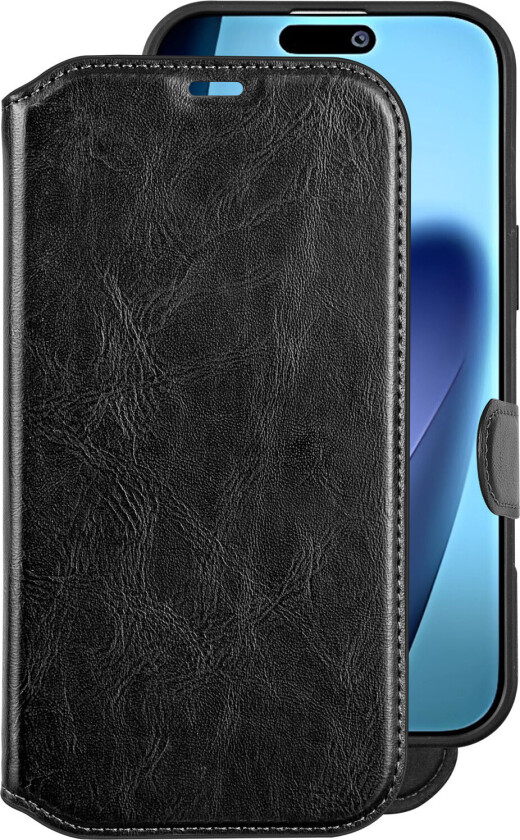 2-i-1 Slim Wallet Cover til iPhone 17 Air - Sort