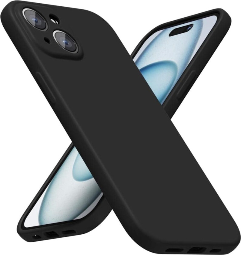 iPhone 15 Plus Matt Svart Deksel - Ekstra kamerabeskyttelse