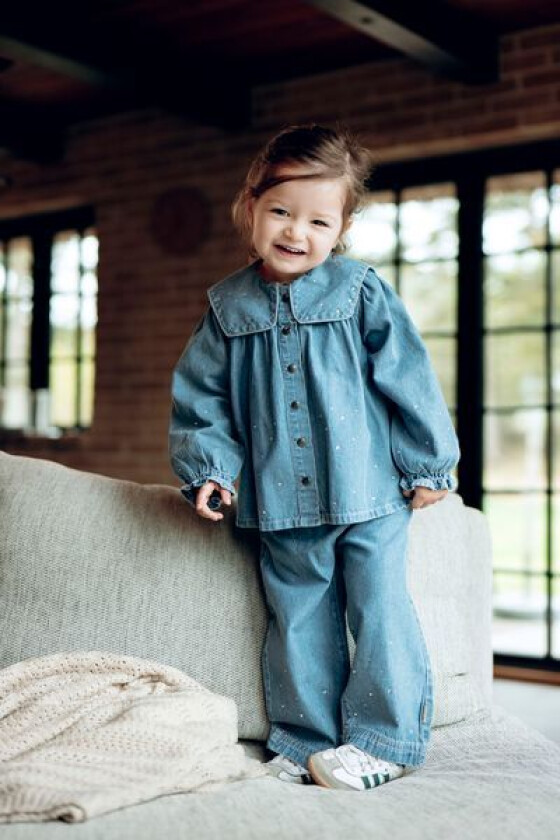 Karoline Denim w.studs Kjole Blue Denim