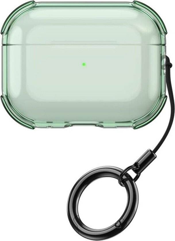 Apple AirPods Pro-etui for øretelefoner Beskyttende, fleksibelt deksel med ringstropp - Gjennomsiktig Grønn