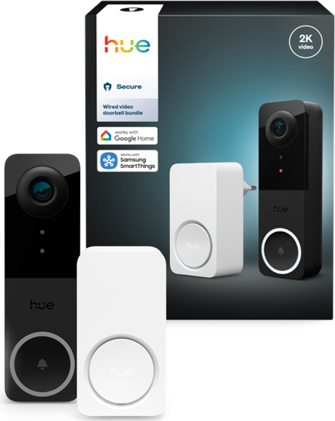 Bilde av Hue Secure videodørklokke + Smart Chime, pakke