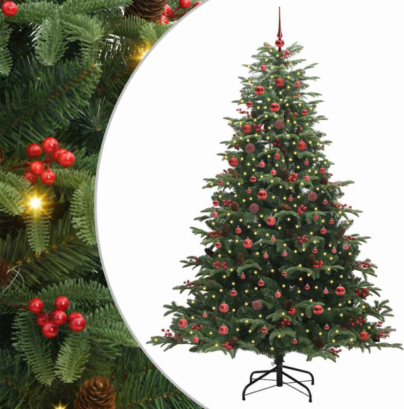 Kunstig juletre grønn 210 cm PVC og Metall og Plast