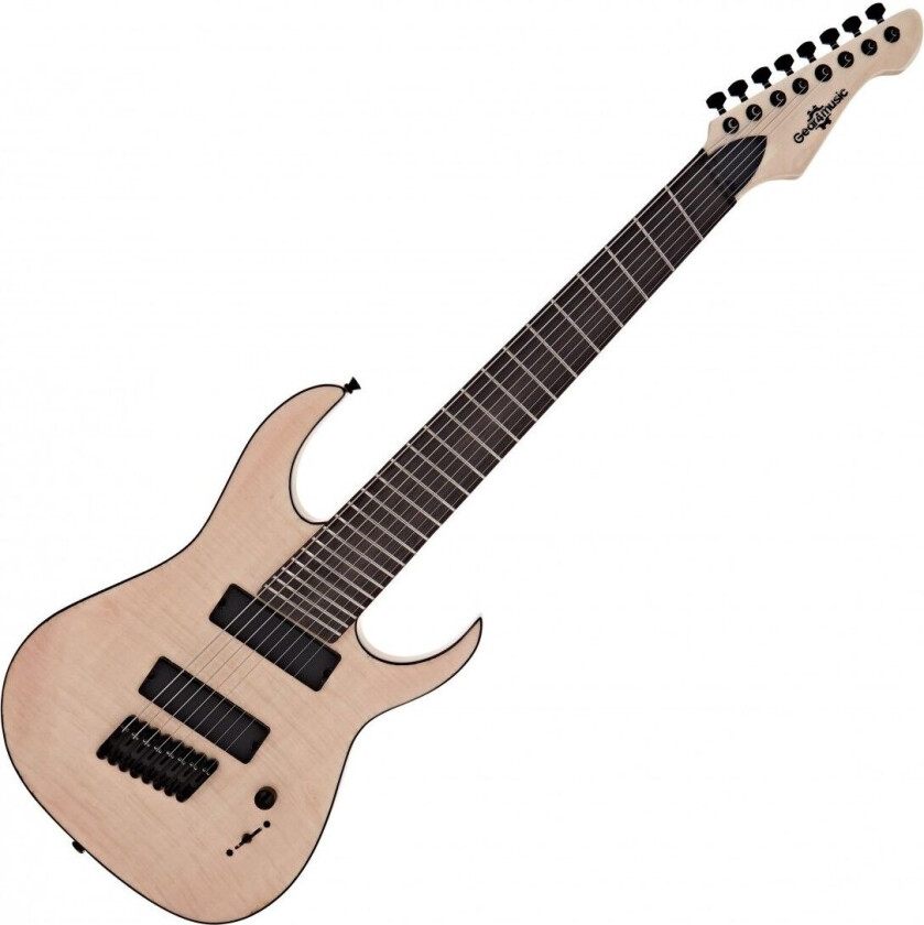 Gear4Music Harlem S 8-Streng Fanned Fret Gitar fra Gear4Music Naturlig