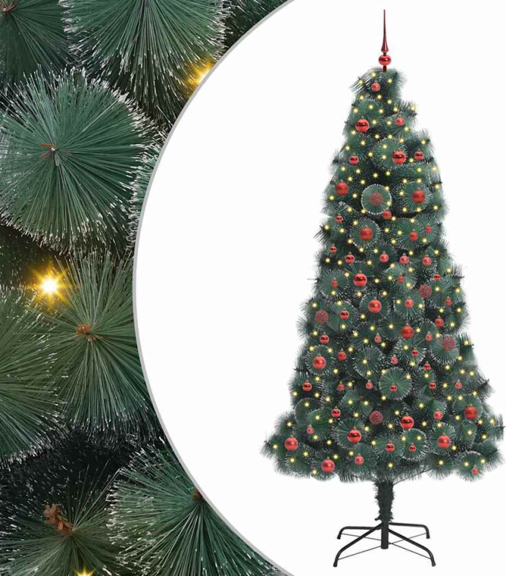 Kunstig Forhåndsbelyst Juletre med Ballettsett grønn 210 cm PET