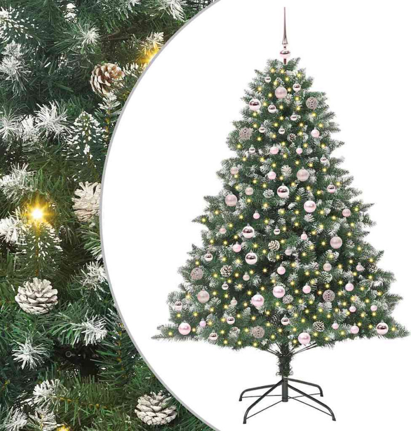 Kunstig juletre grønn 126 x 126 x 180 cm PVC og plast og stål