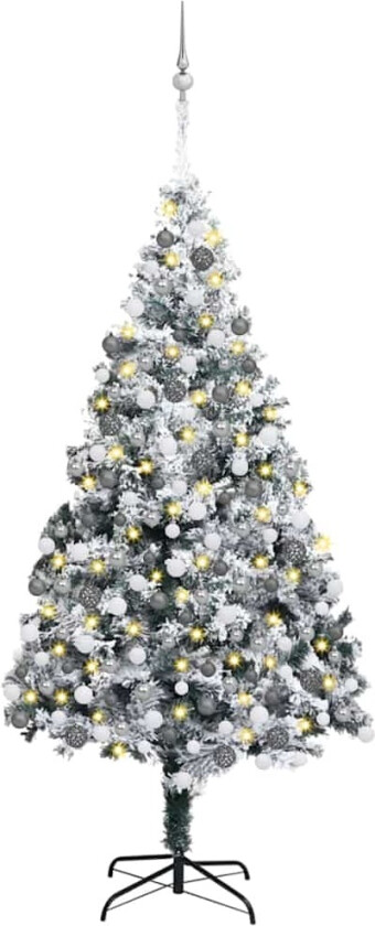 Kunstig juletre grønn 180 x 115 cm PVC og Stål og Plast