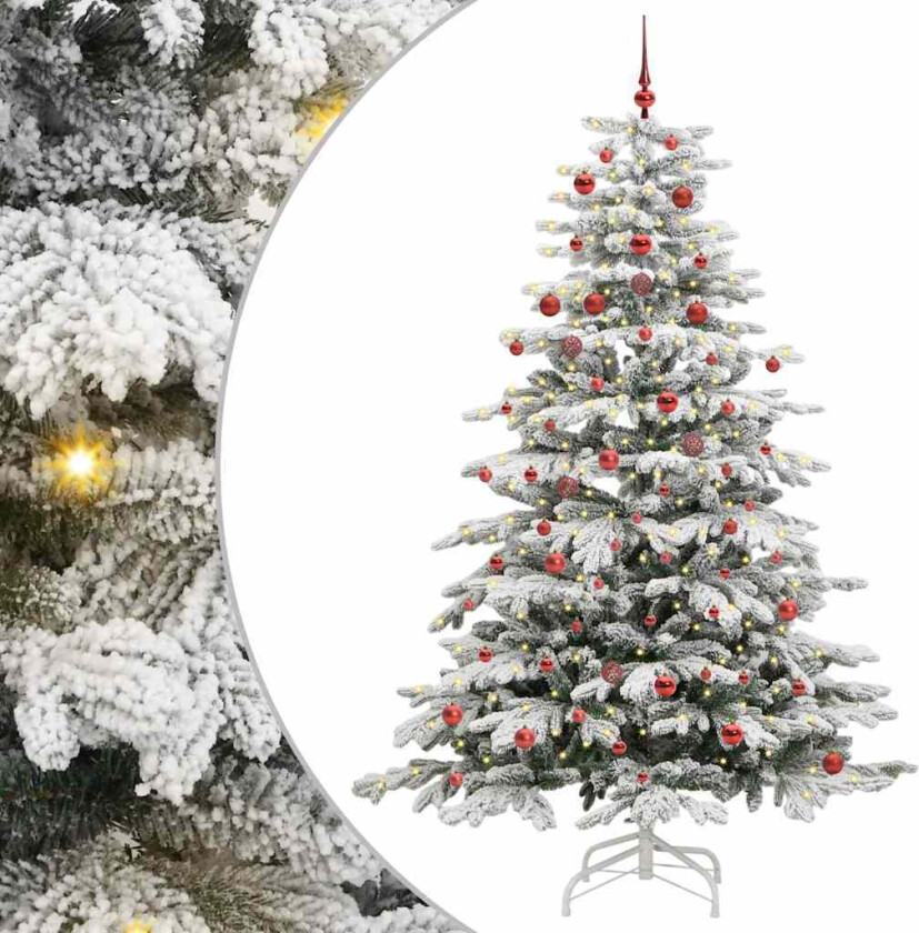 Kunstig sammensatt juletre Hvit 210 cm PE og PVC